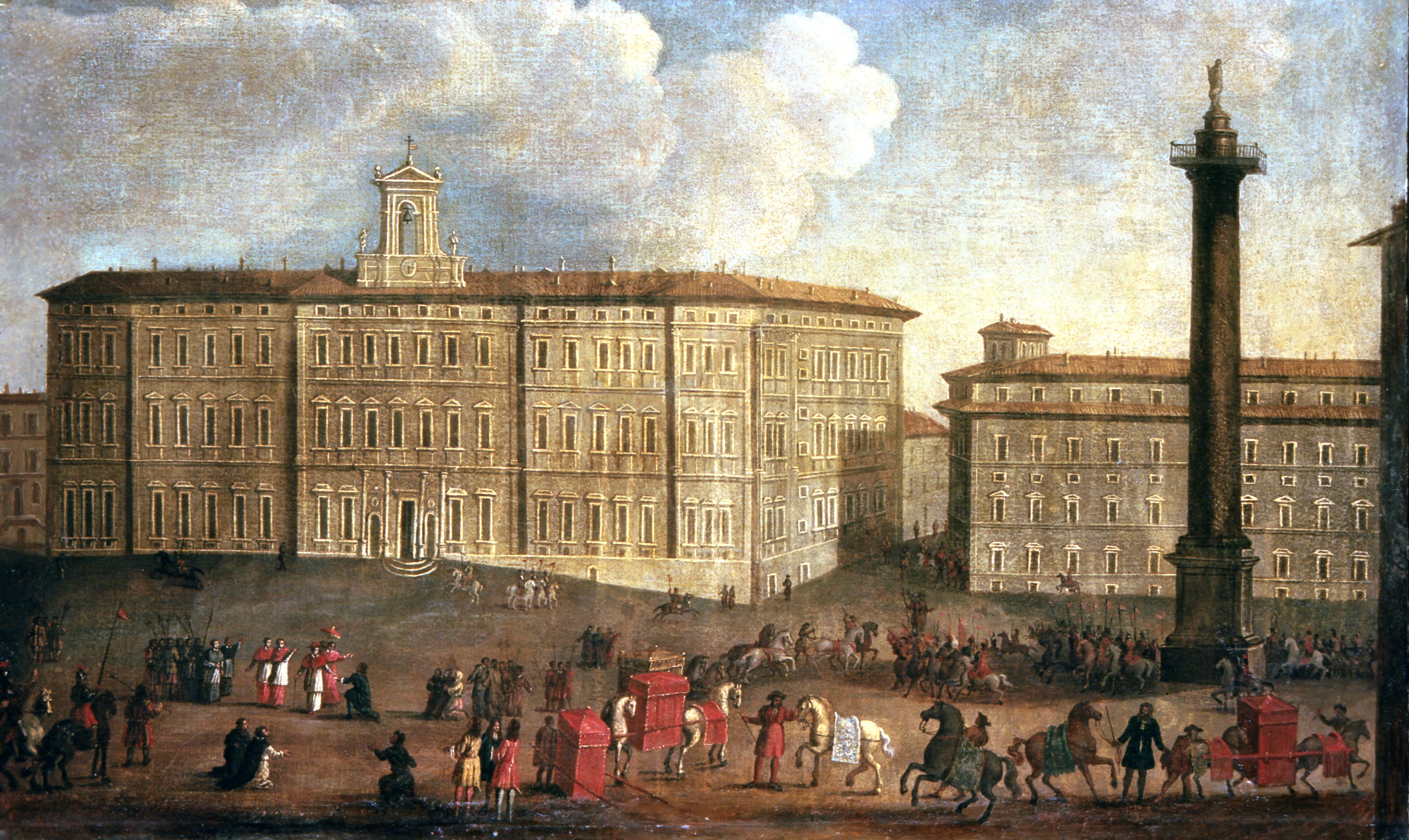 Palazzo di Montecitorio, olio su tela, autore ignoto