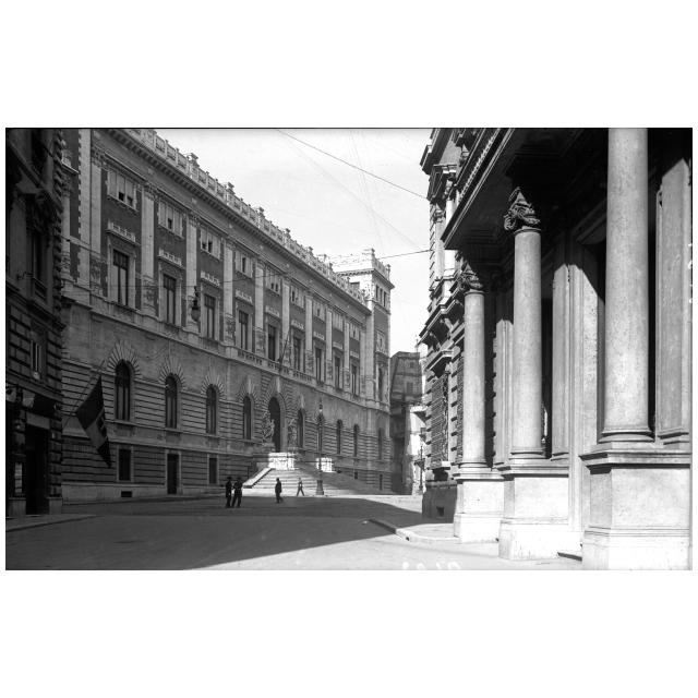 Palazzo Montecitorio, facciata liberty - foto d'epoca