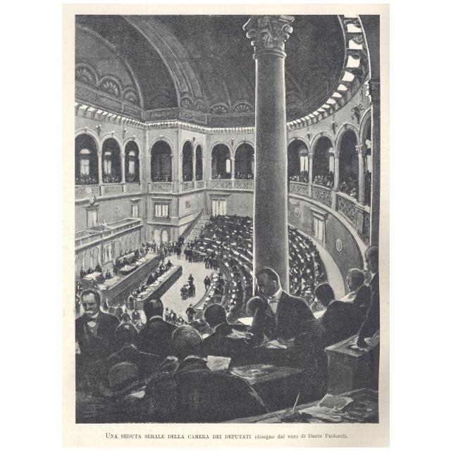 Una seduta della Camera dei deputati nell'Aula Comotto (Illustrazione italiana, 1897)
