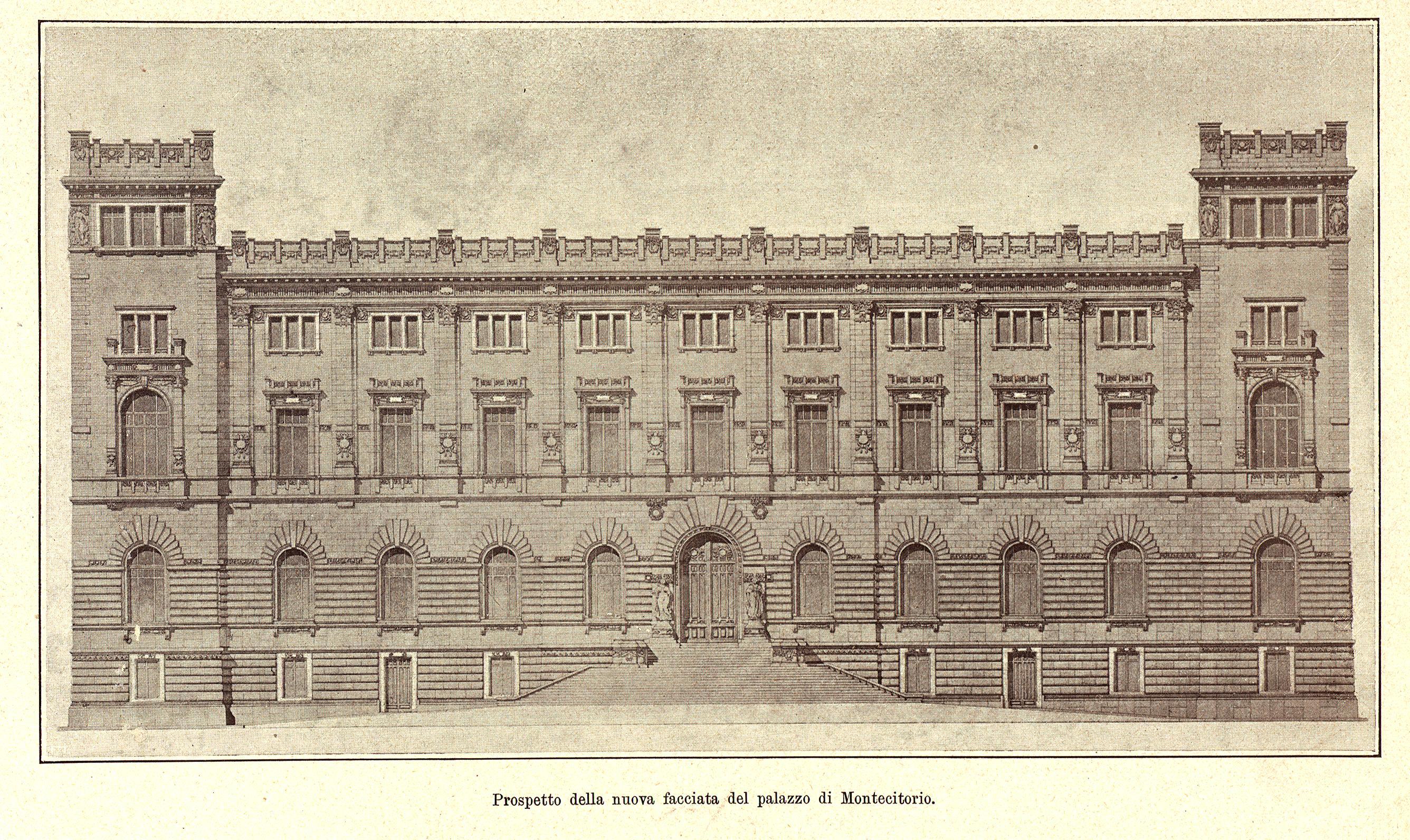 Palazzo Montecitorio, prospetto nuova facciata