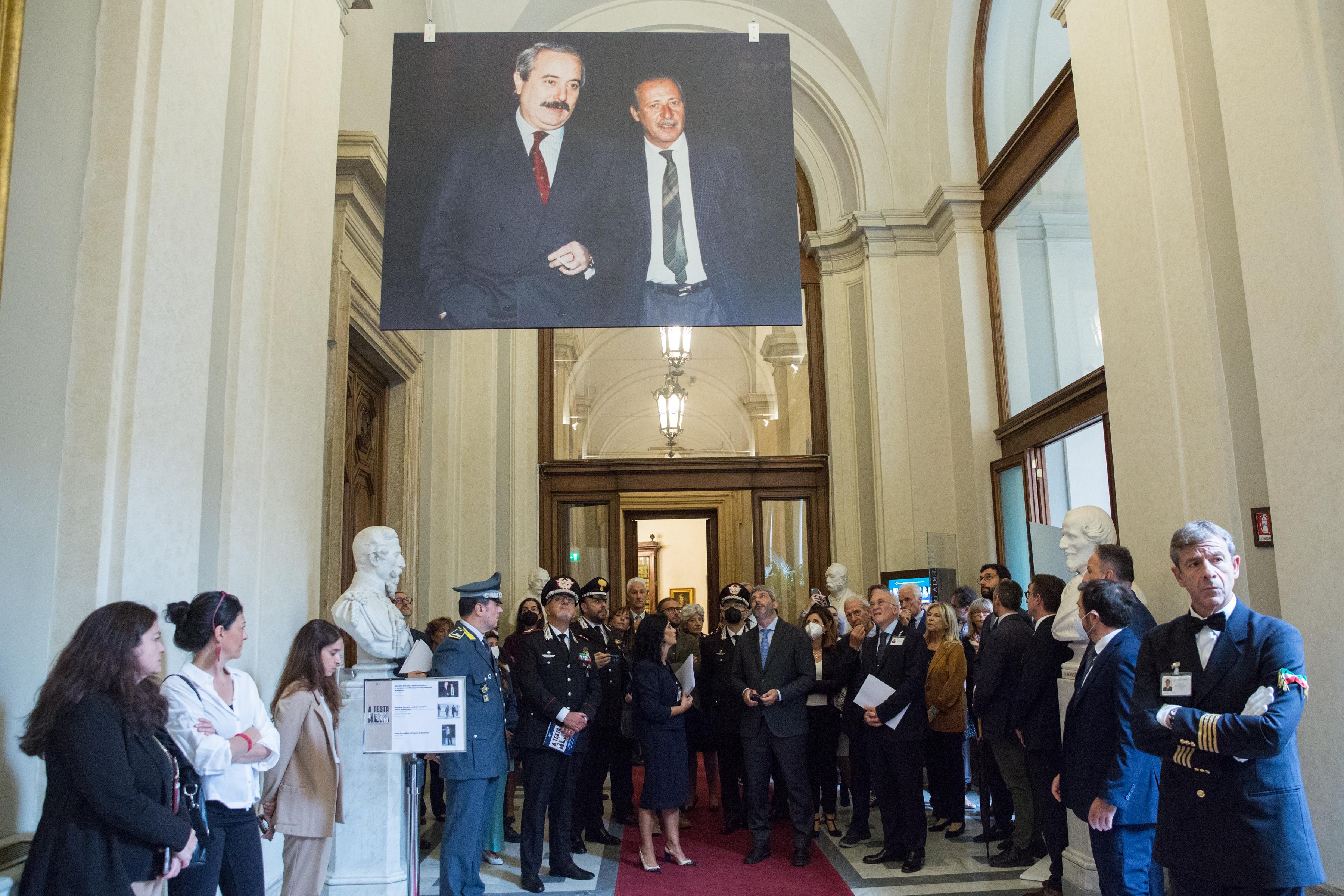 Giovanni Falcone e Paolo Borsellino in occasione dell'inaugurazione dell'Anno giudiziario