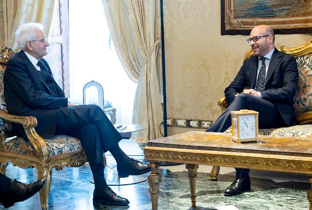 Il Presidente Lorenzo Fontana con il Presidente della Repubblica, Sergio Mattarella, in occasione delle consultazioni per la formazione del Governo