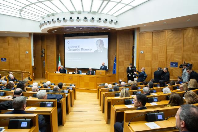 Un momento dell'incontro ‘In ricordo di Gerardo Bianco’