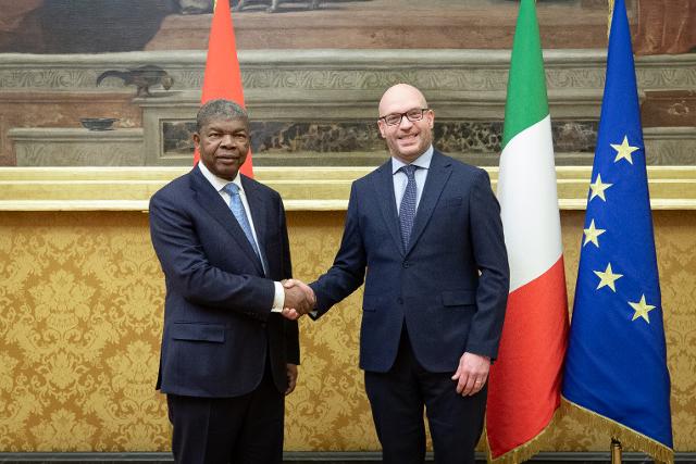 Il Presidente Lorenzo Fontana con il Presidente della Repubblica dell’Angola, João Manuel Gonçalves Lourenço