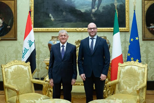 Montecitorio, Sala del Cavaliere – Incontro con il Presidente della Repubblica dell’Iraq, Abdul Latif Rashid