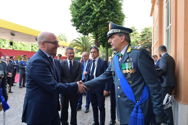 Il Presidente Lorenzo Fontana con il Comandante Generale della Guardia di Finanza, Gen. C.A. Andrea De Gennaro