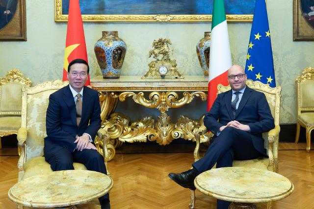 Incontro con il Presidente della Repubblica Socialista del Vietnam, Vo Van Thuong