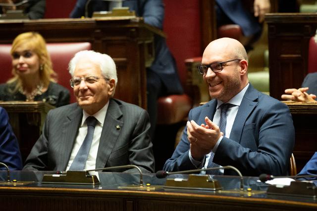 Il Presidente Lorenzo Fontana con il Presidente della Repubblica, Sergio Mattarella