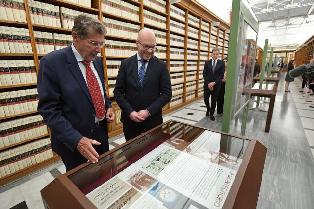 Il Presidente Fontana in occasione della inaugurazione della Mostra ‘Giacomo Matteotti, ritratto per immagini’ allestita presso la Sala del Refettorio