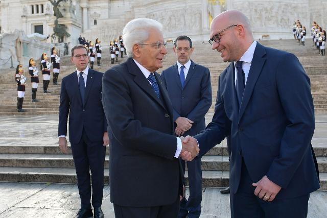 Il Presidente Lorenzo Fontana con il Presidente della Repubblica italiana, Sergio Mattarella