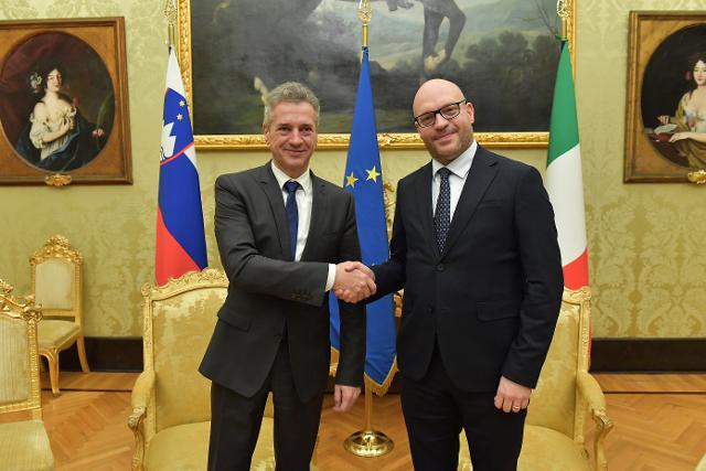 Il Presidente Fontana con in Primo Ministro della Repubblica di Slovenia, Robert Golob