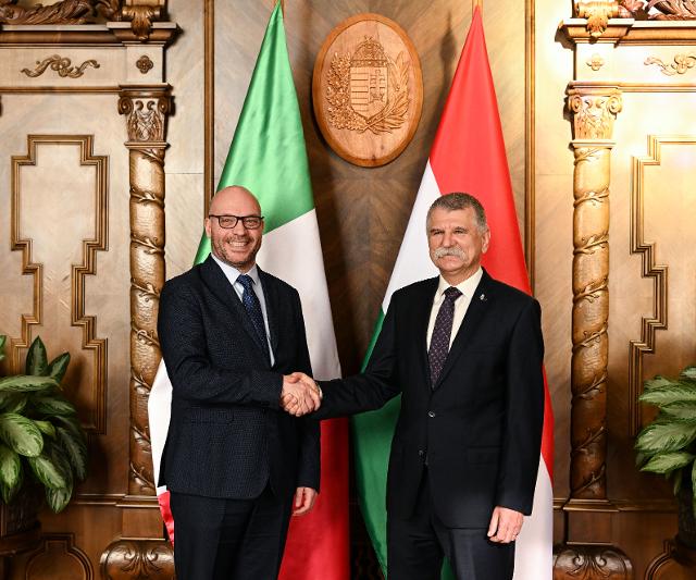 Il Presidente Fontana con il Presidente dell’Assemblea nazionale d’Ungheria, László Kövér