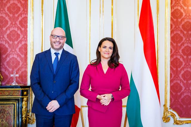 Il Presidente Fontana con il Presidente d’Ungheria, Katalin Novák
