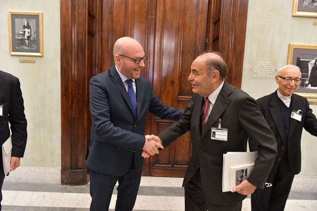 Il Presidente Lorenzo Fontana il giornalista Bruno Vespa