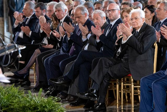 Il Presidente Fontana, con il Presidente della Repubblica, Sergio Mattarella, durante le celebrazioni del “Giorno della Memoria”