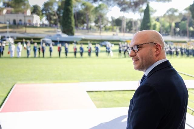 Il Presidente Fontana a Piazza di Siena, in occasione del 250° anniversario di fondazione della Guardia di Finanza.