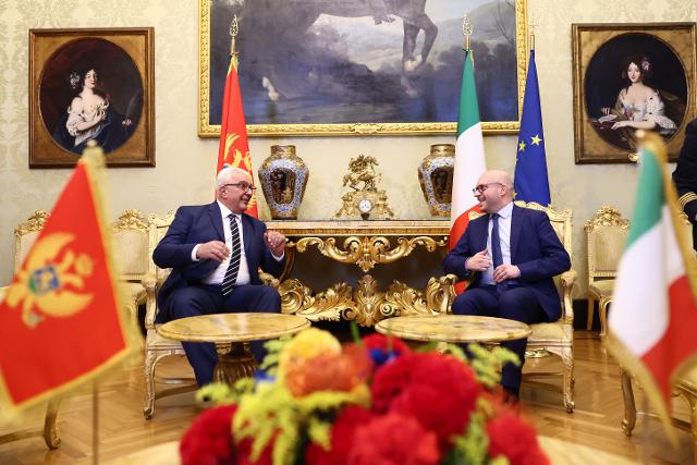 L'incontro tra il Presidente della Camera, Lorenzo Fontana, e il Presidente del Parlamento montenegrino, Andrija Mandić, si è svolto nella Sala del Cavaliere a Palazzo Montecitorio.