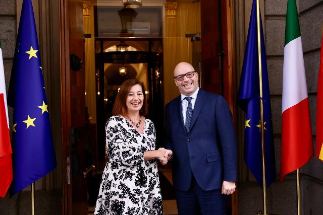 Il Presidente Fontana con Francina Armengol Socias, Presidente del Congreso de los diputados, nel corso dell'incontro bilaterale in occasione del IV Foro parlamentare italo-spagnolo