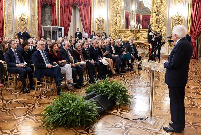 Il Presidente della Camera dei deputati, Lorenzo Fontana, ha partecipato alla cerimonia di consegna dei Premi Balzan, a Palazzo del Quirinale.