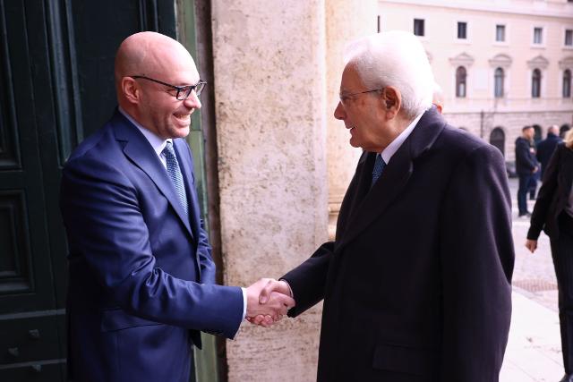 Il Presidente Lorenzo Fontana con il Presidente della Repubblica, Sergio Mattarella