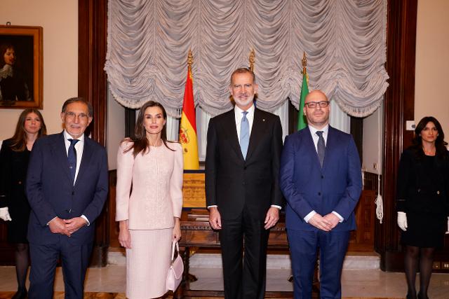 I Presidenti di Camera, Lorenzo Fontana, e Senato, Ignazio La Russa, incontrano a Palazzo Montecitorio le Loro Maestà il Re Felipe VI e la Regina Letizia di Spagna.
