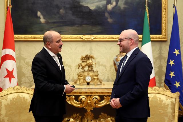 Il Presidente Fontana a colloquio con il Ministro degli Affari esteri, della Migrazione e dei Tunisini all'estero della Repubblica di Tunisia, Mohamed Ali Nafti