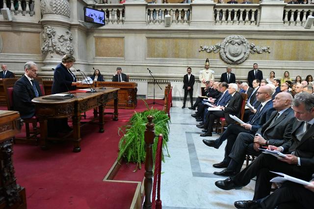 Un momento dell'indirizzo di saluto del Primo Presidente della Corte Suprema di Cassazione, Margherita Cassano, in apertura dei lavori dell'Assemblea.