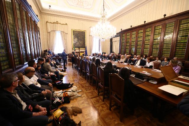 Un momento nel corso dell'incontro con una delegazione dell’Unione Italiana Ciechi e Ipovedenti
