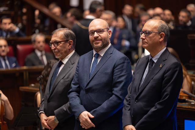 Un momento della celebrazione del "Giorno del Ricordo" nell'Aula di Montecitorio.