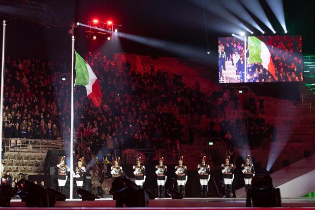 Un momento del ricevimento in onore dei capi di Stato e di governo dei paesi partecipanti ai Giochi Paralimpici Invernali Milano Cortina 2026