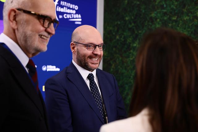 Il Presidente Fontana nel corso dell’inaugurazione del padiglione italiano della London Book Fair 2026