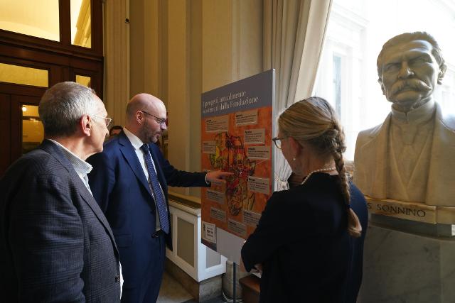 Un momento nel corso dell’inaugurazione della mostra “Maria Bonino. La vita è la realizzazione del sogno della giovinezza”