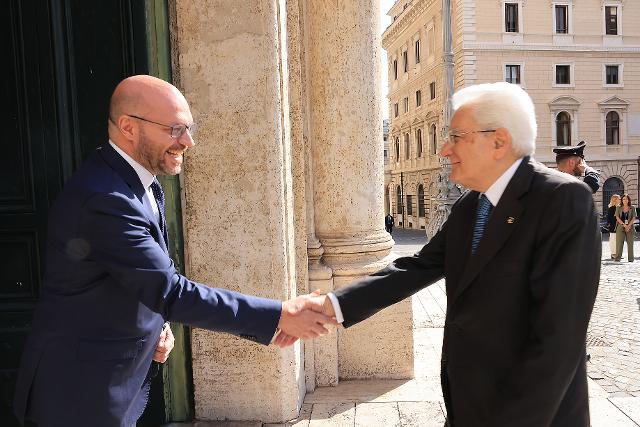 Il Presidente Fontana con il Presidente della Repubblica, Sergio Mattarella.