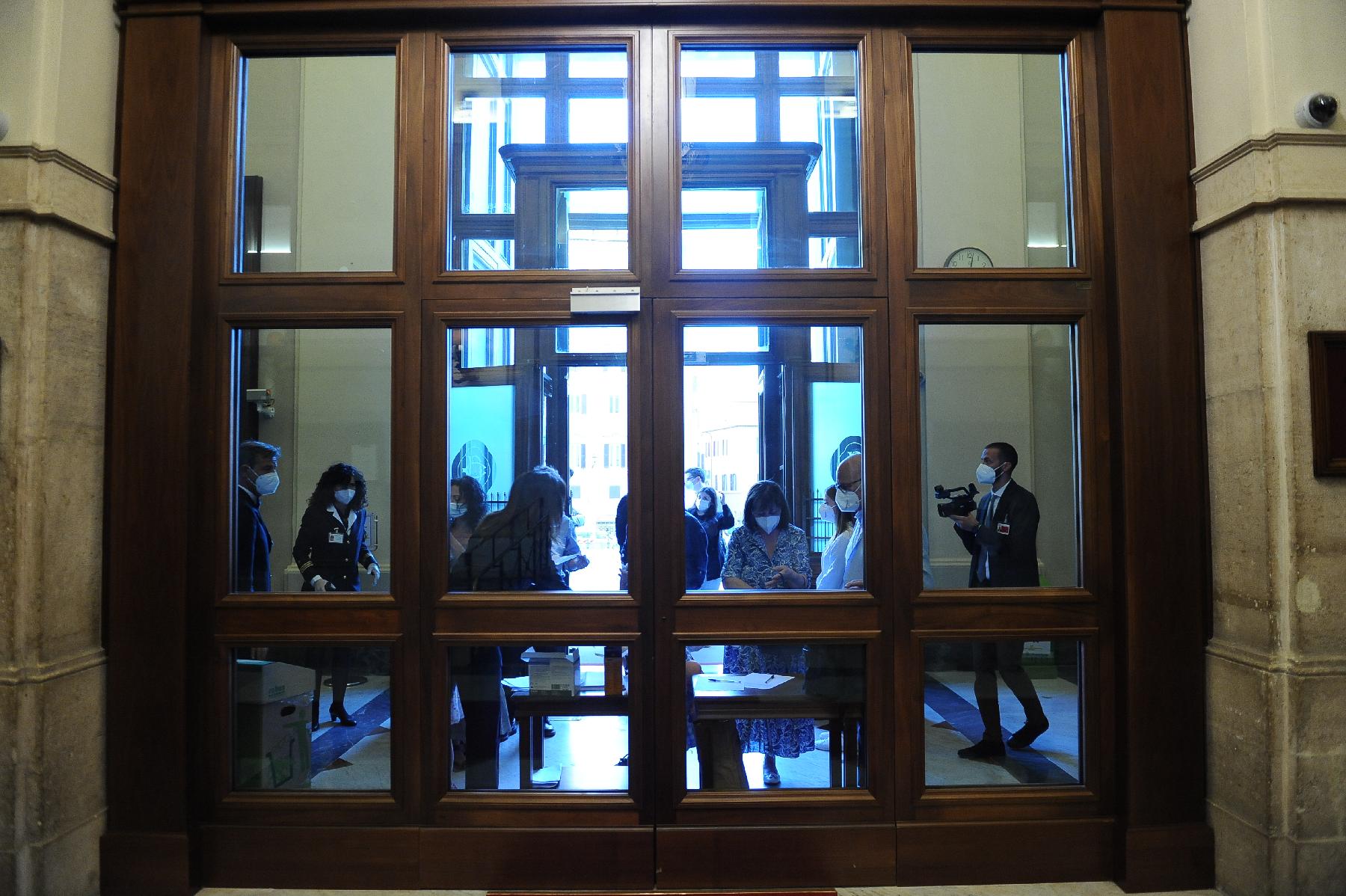 Montecitorio a porte aperte, in occasione della Notte europea dei musei 2021. La Camera dei deputati ha riaperto ai cittadini, dopo oltre un anno di chiusura, a causa dell'emergenza pandemica.