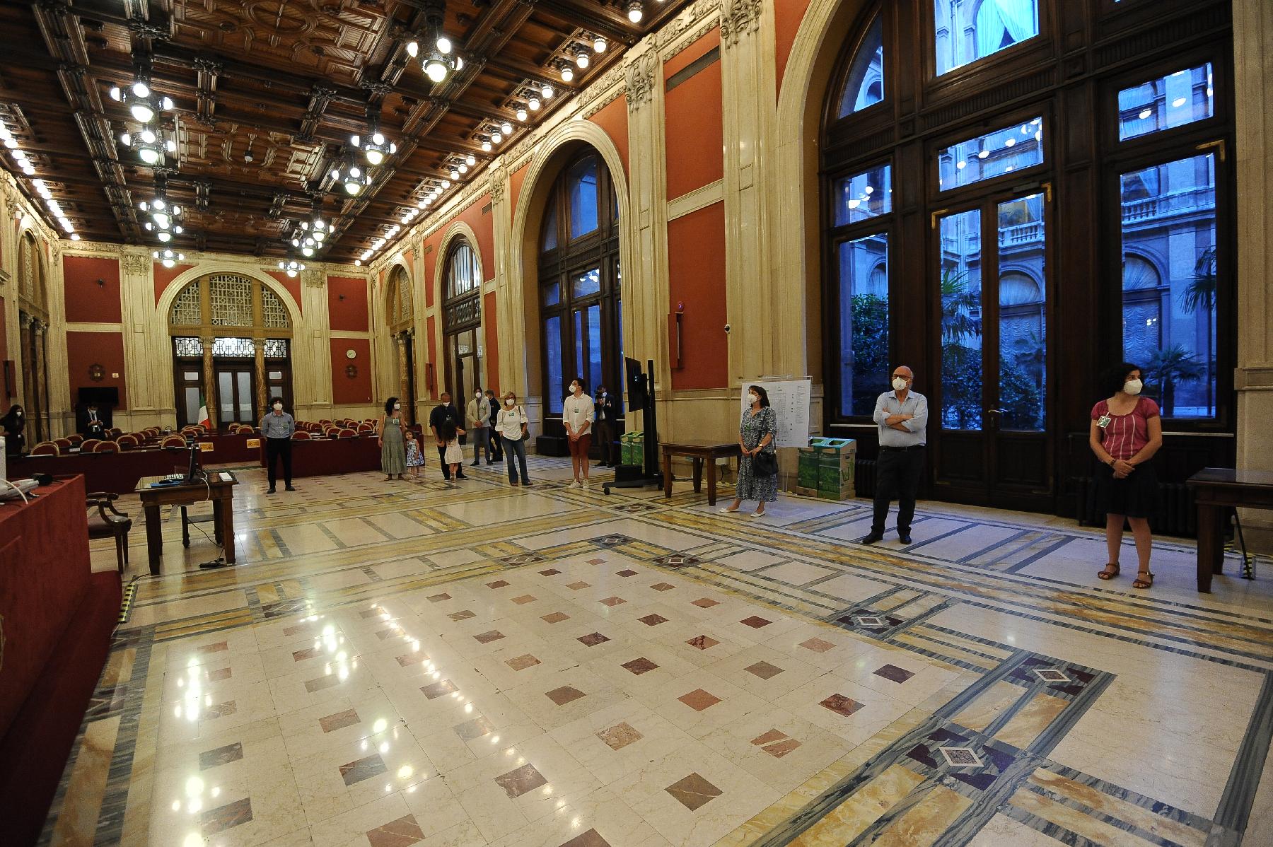 Montecitorio a porte aperte, in occasione della Notte europea dei musei 2021. La Camera dei deputati ha riaperto ai cittadini, dopo oltre un anno di chiusura, a causa dell'emergenza pandemica.