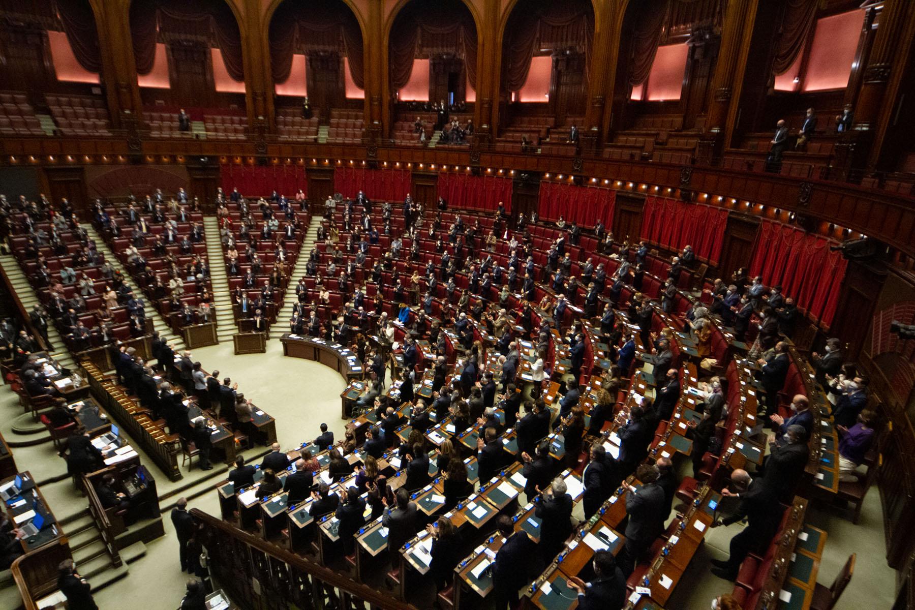 L'Aula di Montecitorio durante le comunicazioni del Presidente del Consiglio
