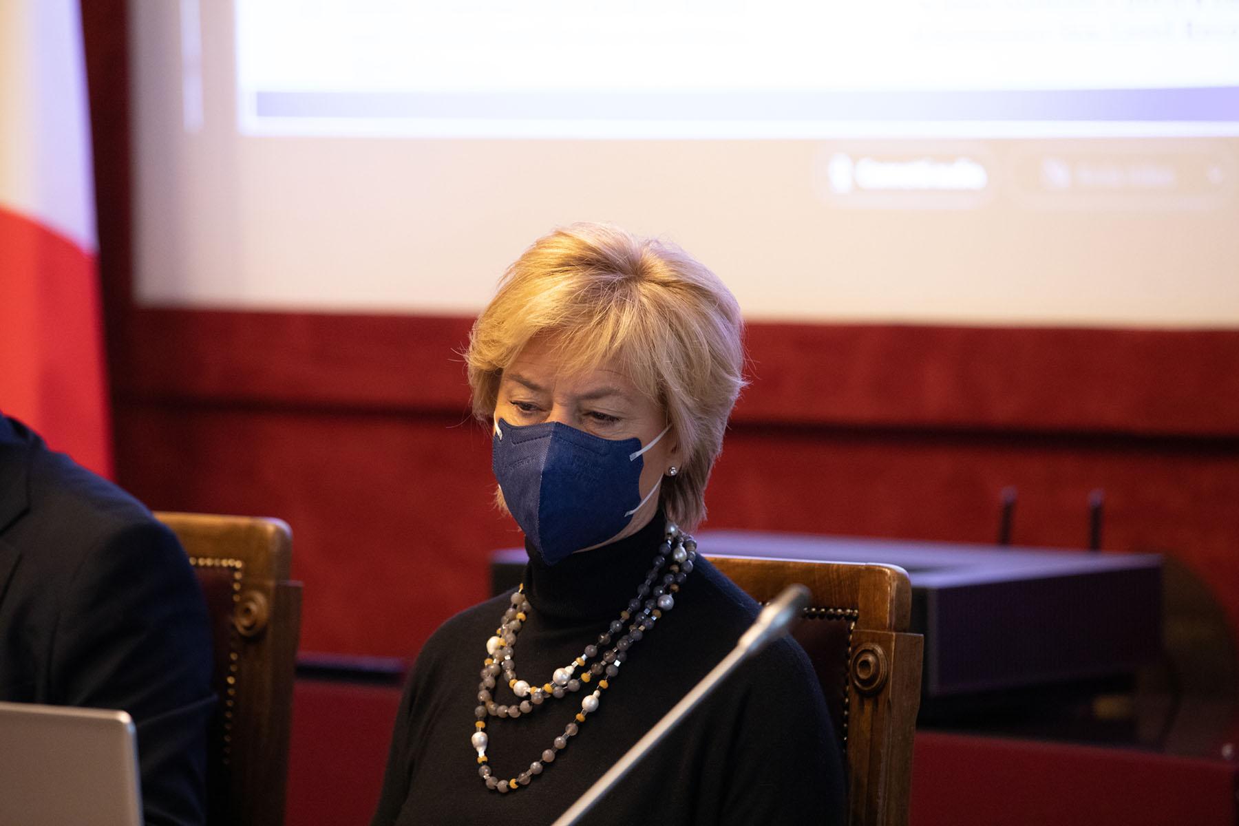 La Presidente della Commissione Difesa del Senato Roberta Pinotti
