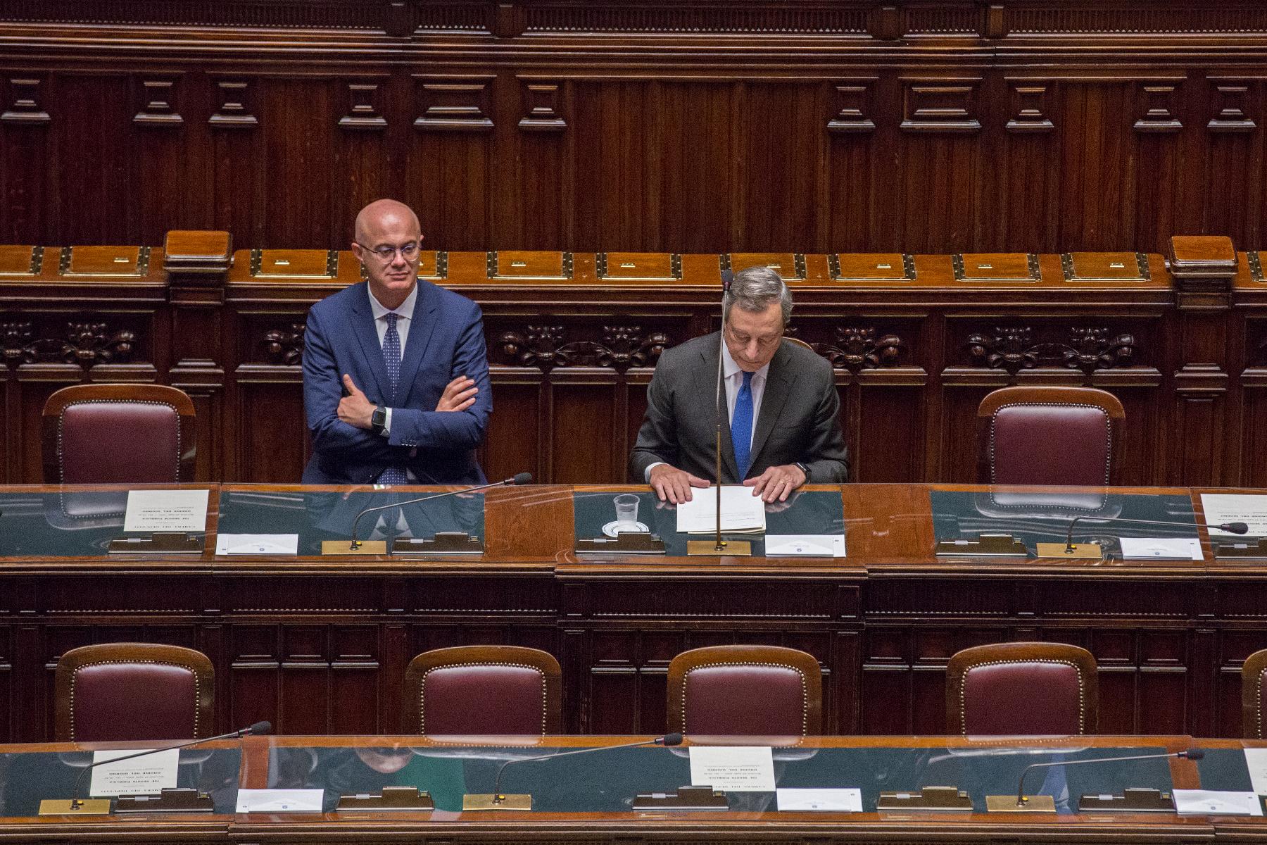 Consegna del discorso del Presidente del Consiglio dei ministri, Mario Draghi