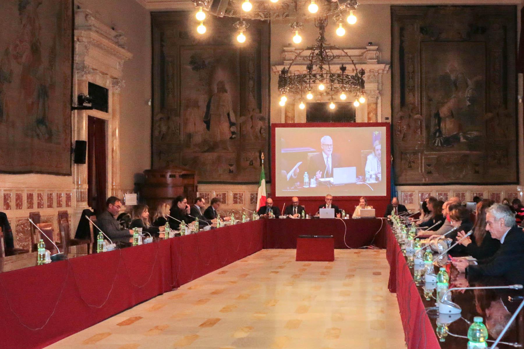 Le Commissioni Cultura congiunte durante l'audizione del Ministro Sangiuliano