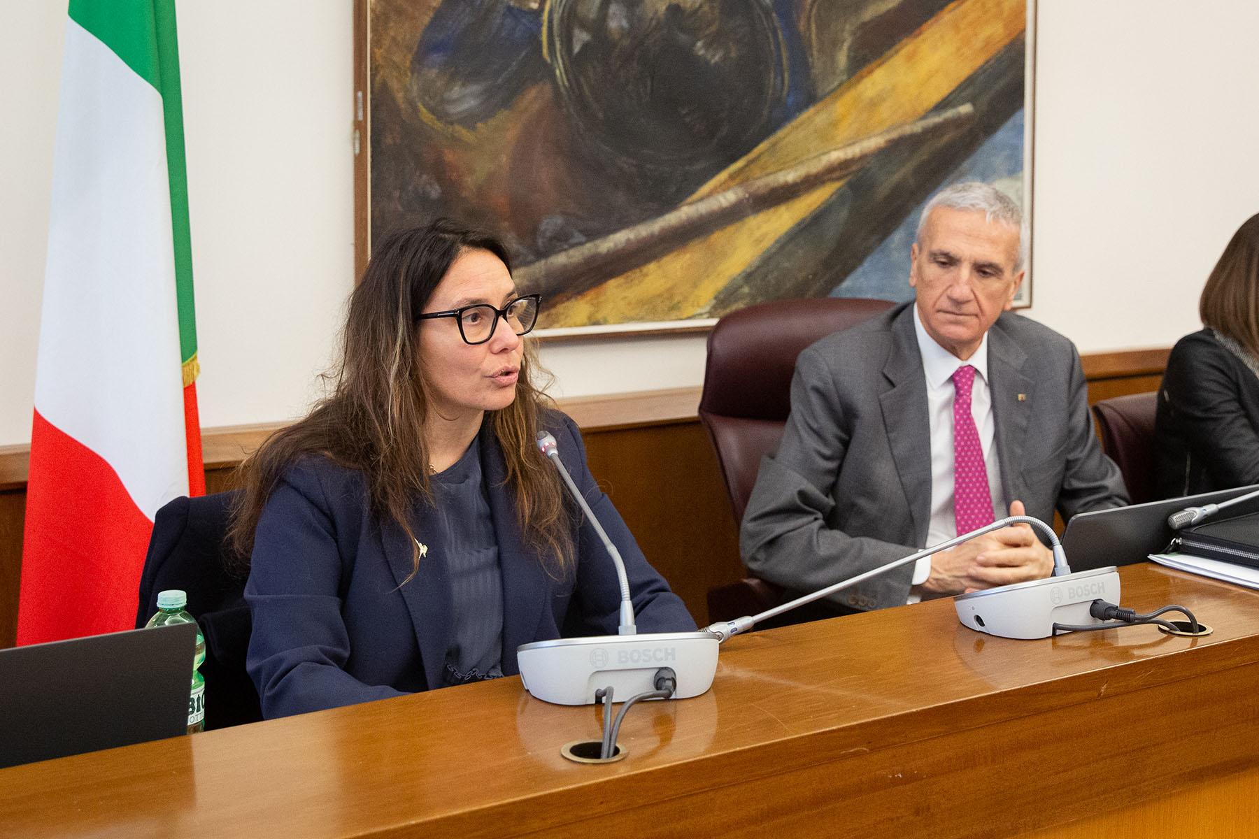 Il Ministro per le disabilità Alessandra Locatelli e il Vicepresidente della Commissione Affari sociali, Luciano Ciocchetti