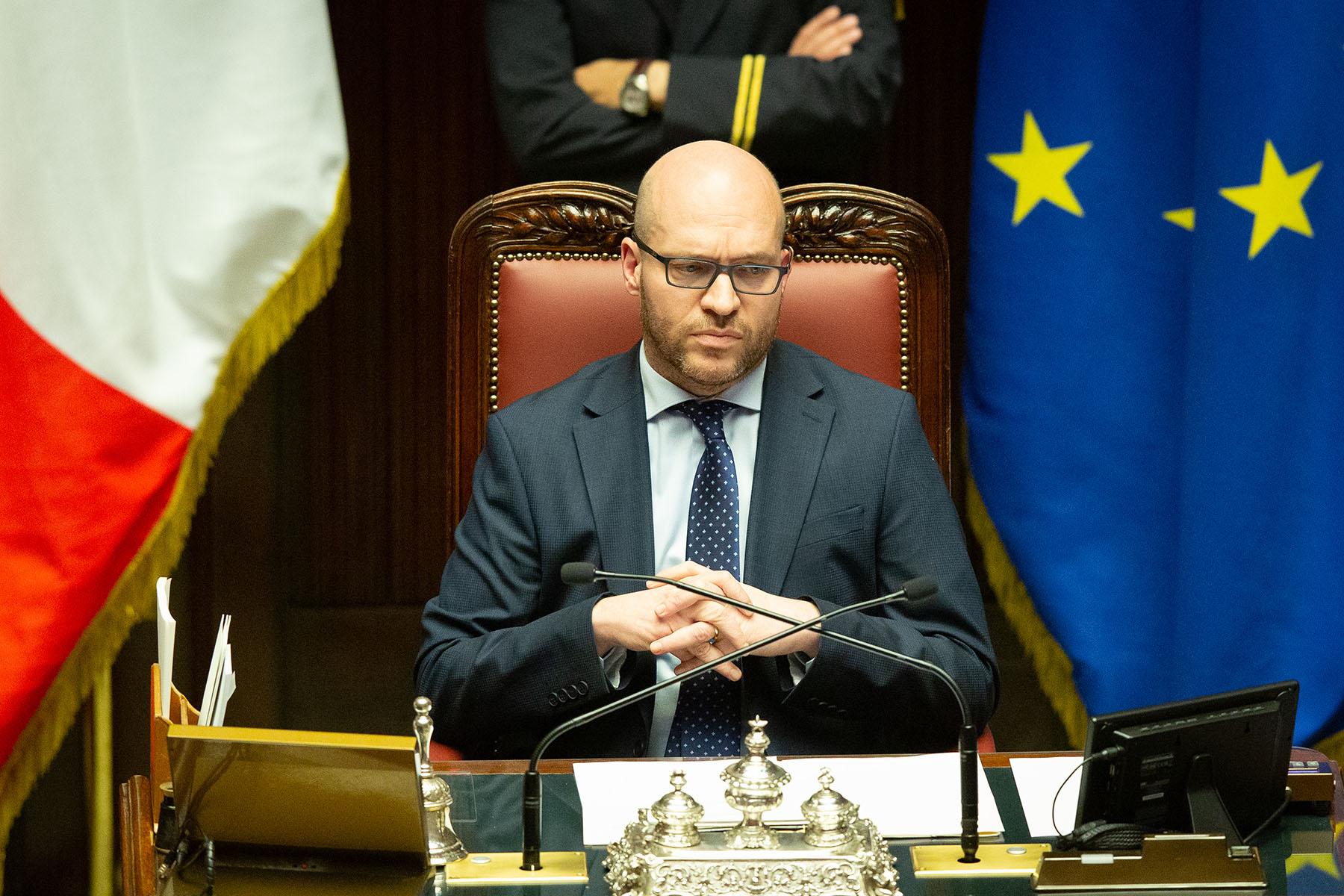 Il Presidente della Camera dei deputati, Lorenzo Fontana