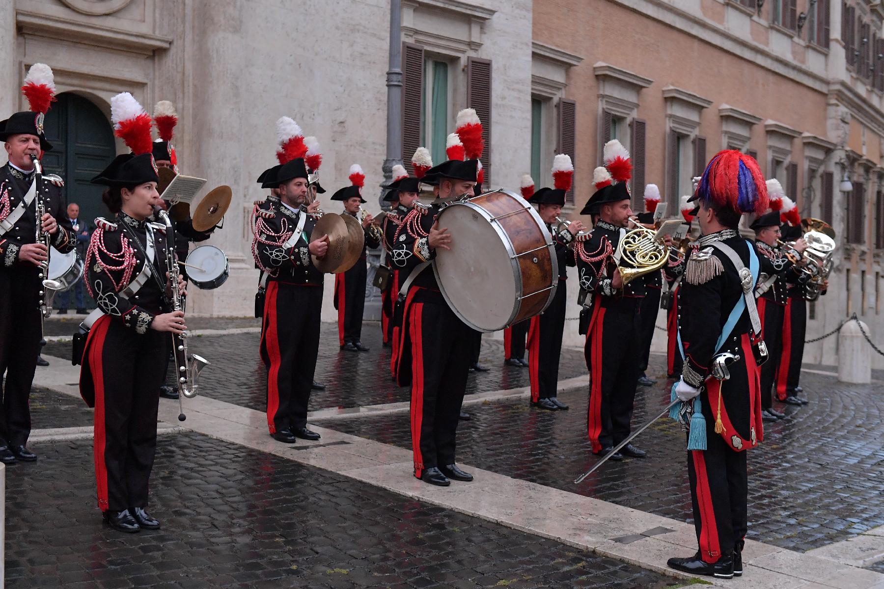 Esibizione della banda musicale dei Carabinieri