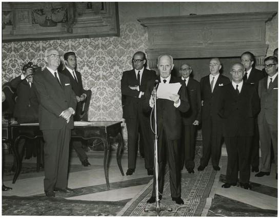 25 giugno 1969 - Chiusura alla Camera delle celebrazioni per il Ventennale della Costituzione.