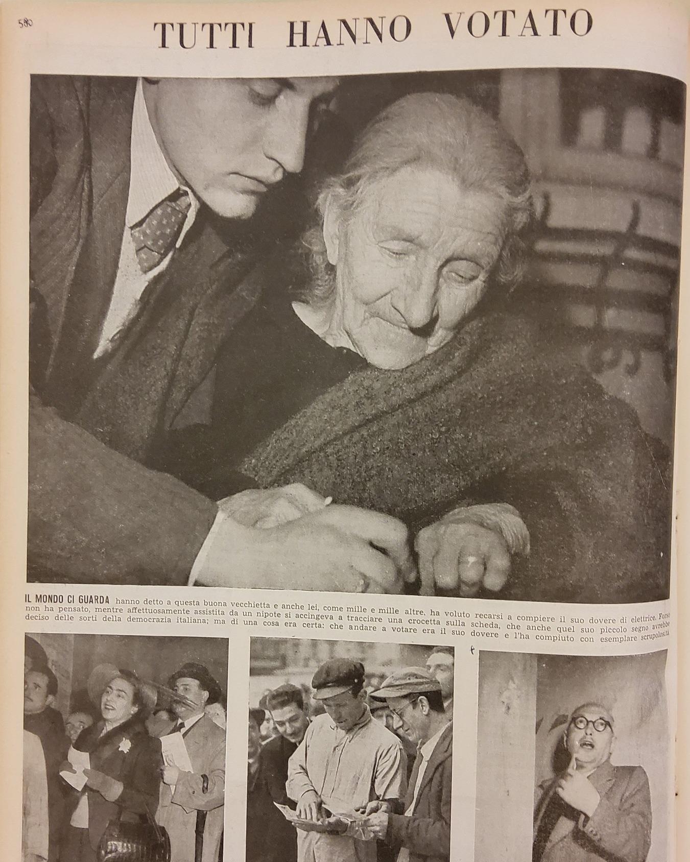 18 aprile 1948 - Pagina della rivista settimanale "L'Illustrazione italiana".