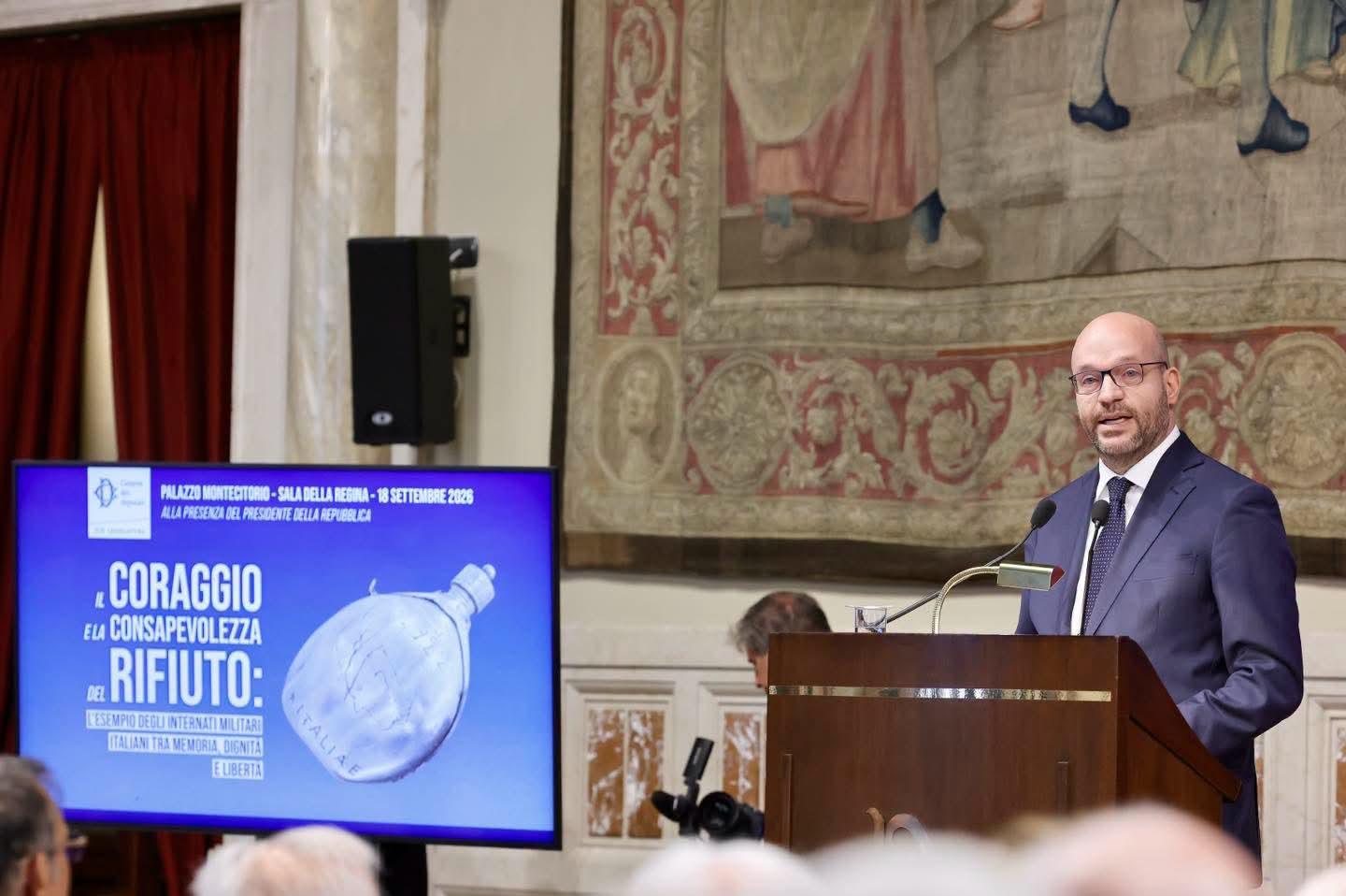 La Camera dei deputati ha celebrato la Giornata nazionale dedicata agli internati italiani nei campi di concentramento tedeschi, alla presenza del Presidente della Repubblica, Sergio Mattarella.