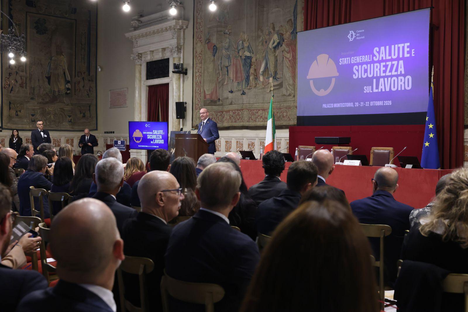 Stati Generali Salute e Sicurezza sul Lavoro alla Camera. Cerimonia di chiusura, interviene il Presidente della Camera Lorenzo Fontana.